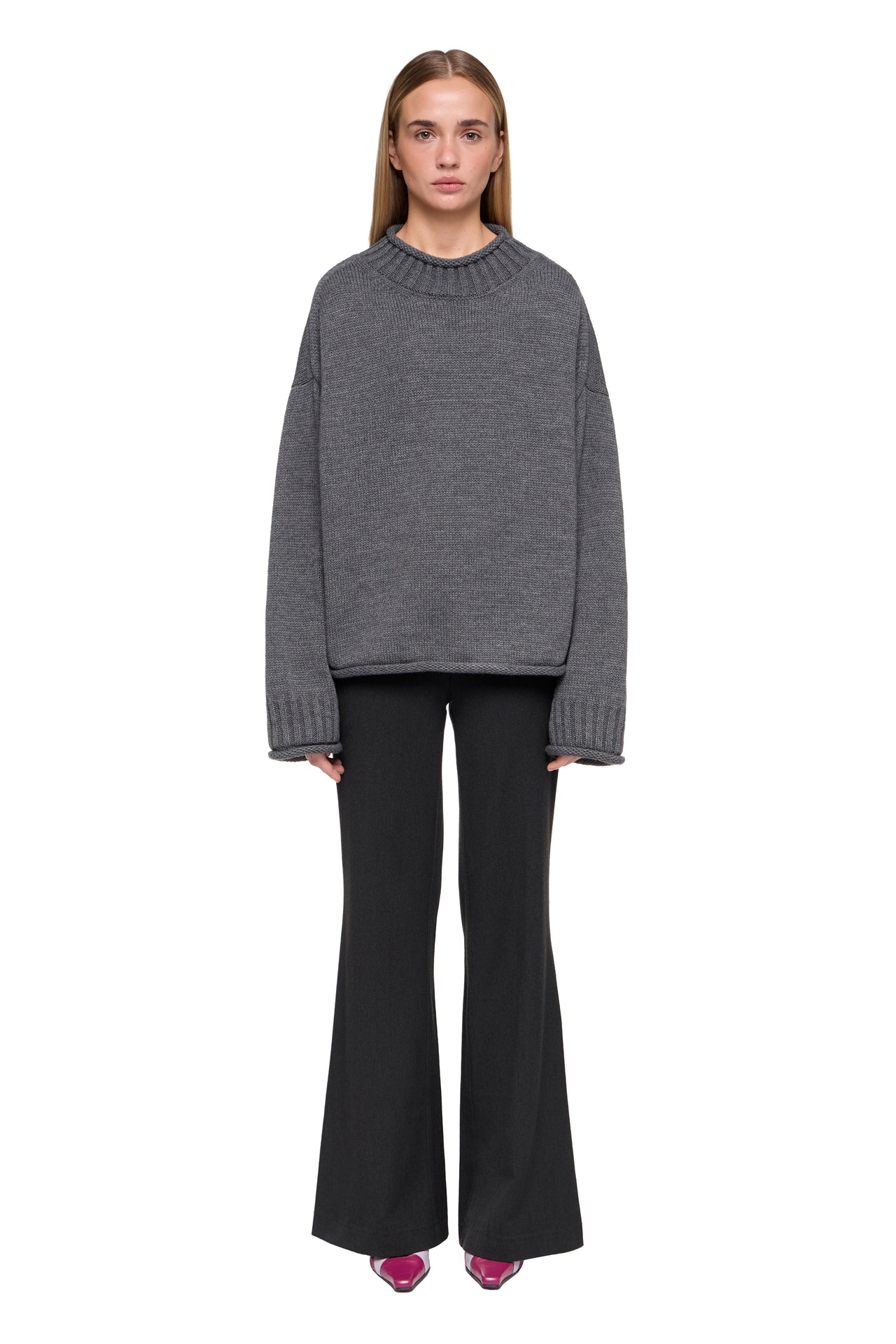 DARK GREY MERINO SWEATER