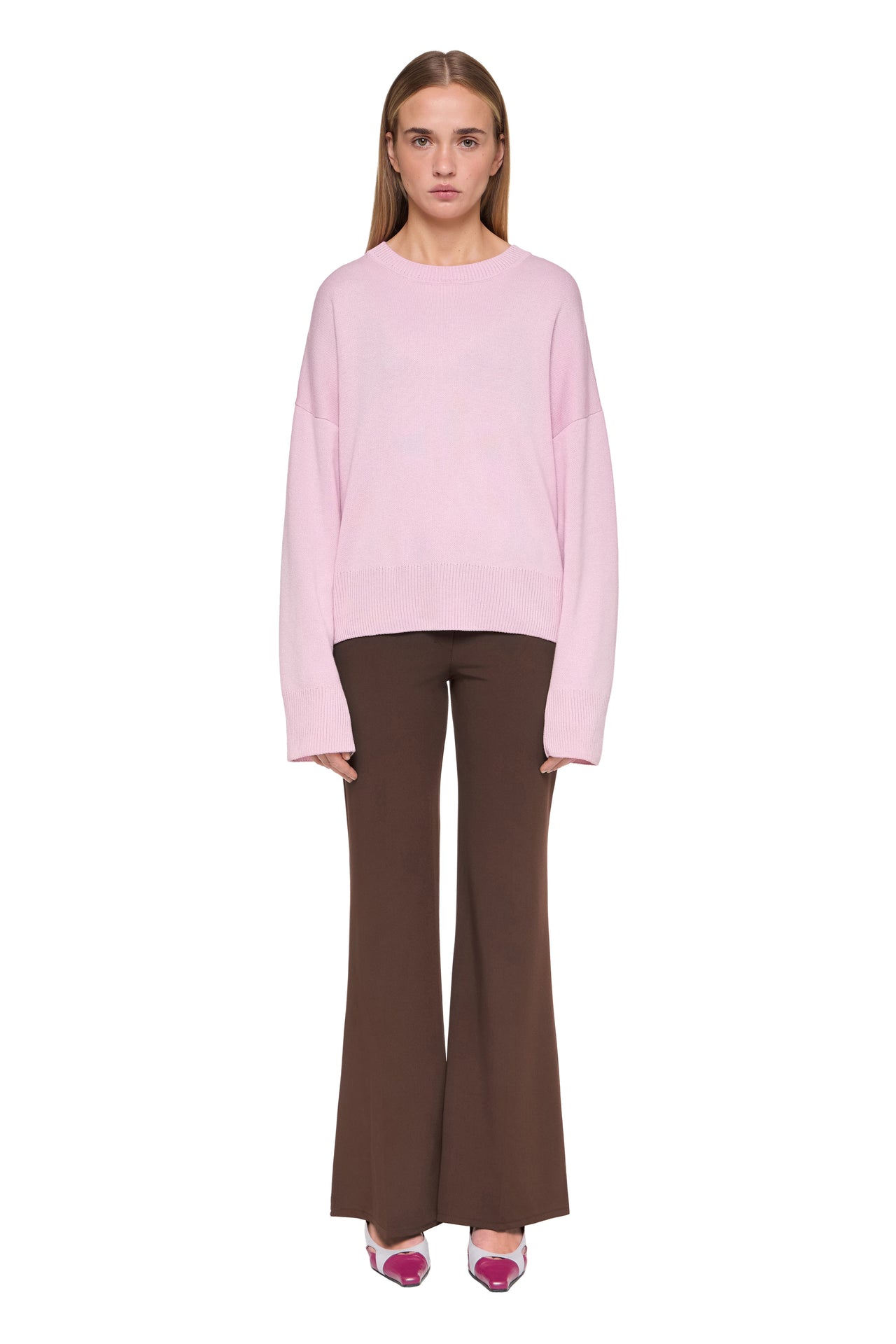 PALE PINK COTTON SWEATER