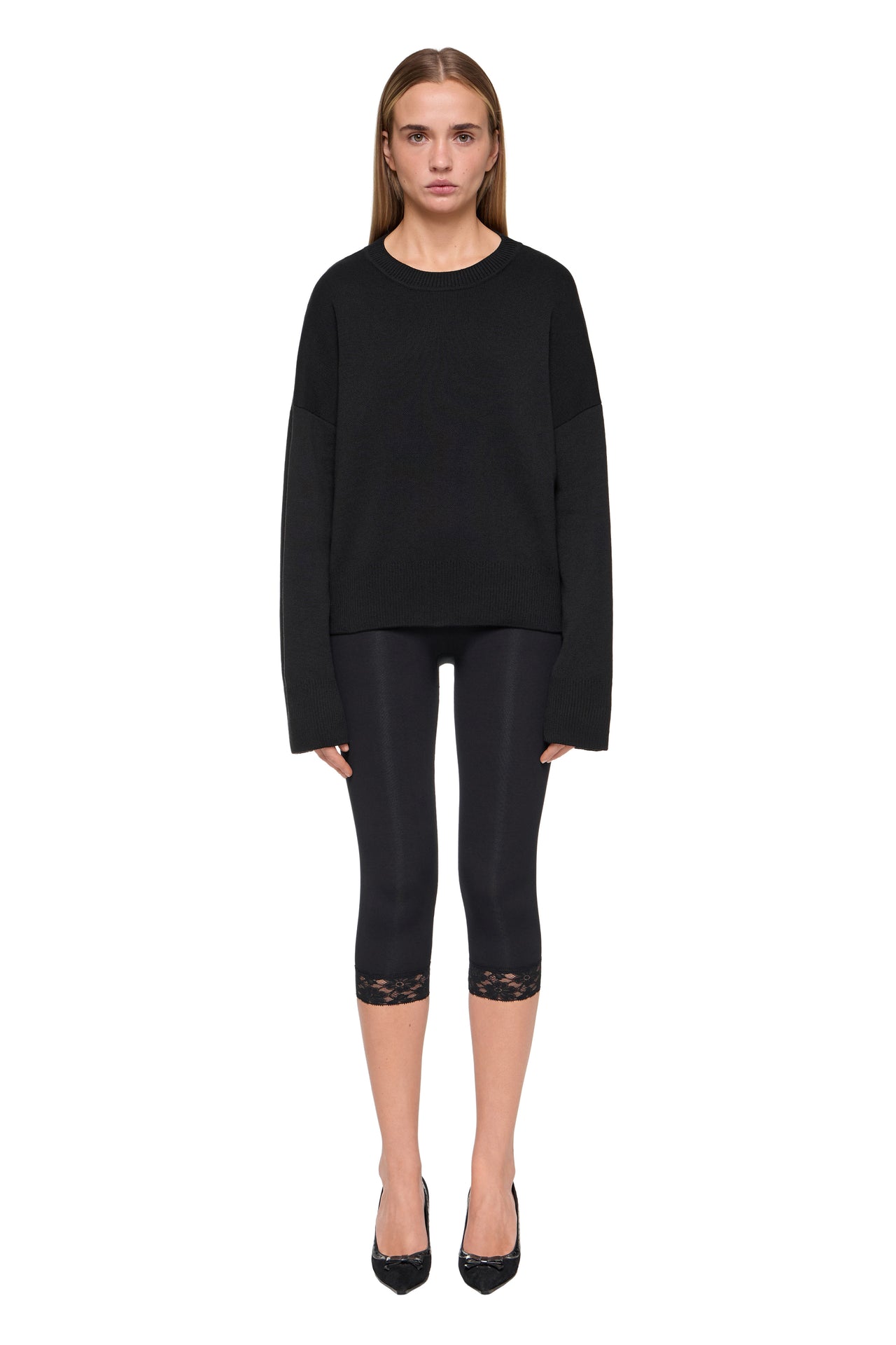 BLACK COTTON SWEATER