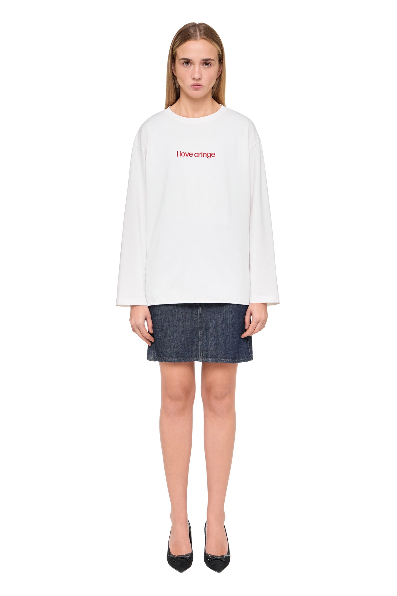 WHITE LONG-SLEEVE TEE