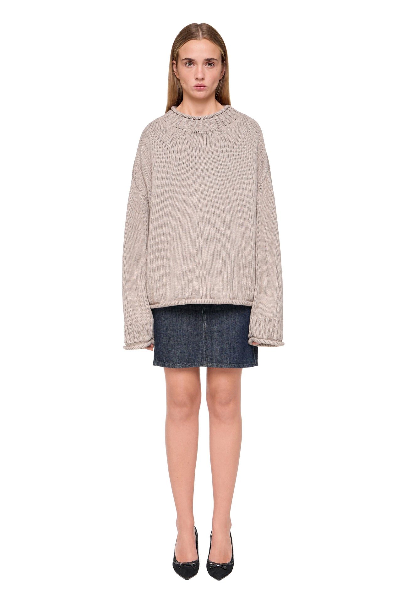 ASH TAUPE MERINO SWEATER