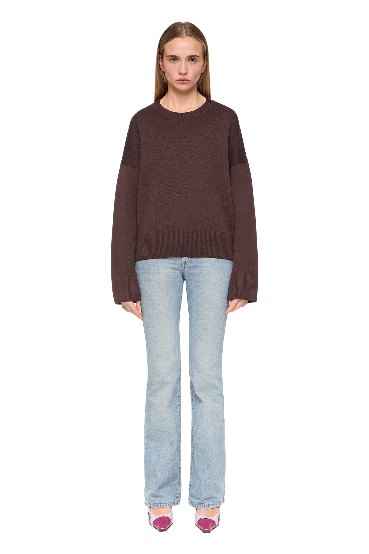 BROWN COTTON SWEATER